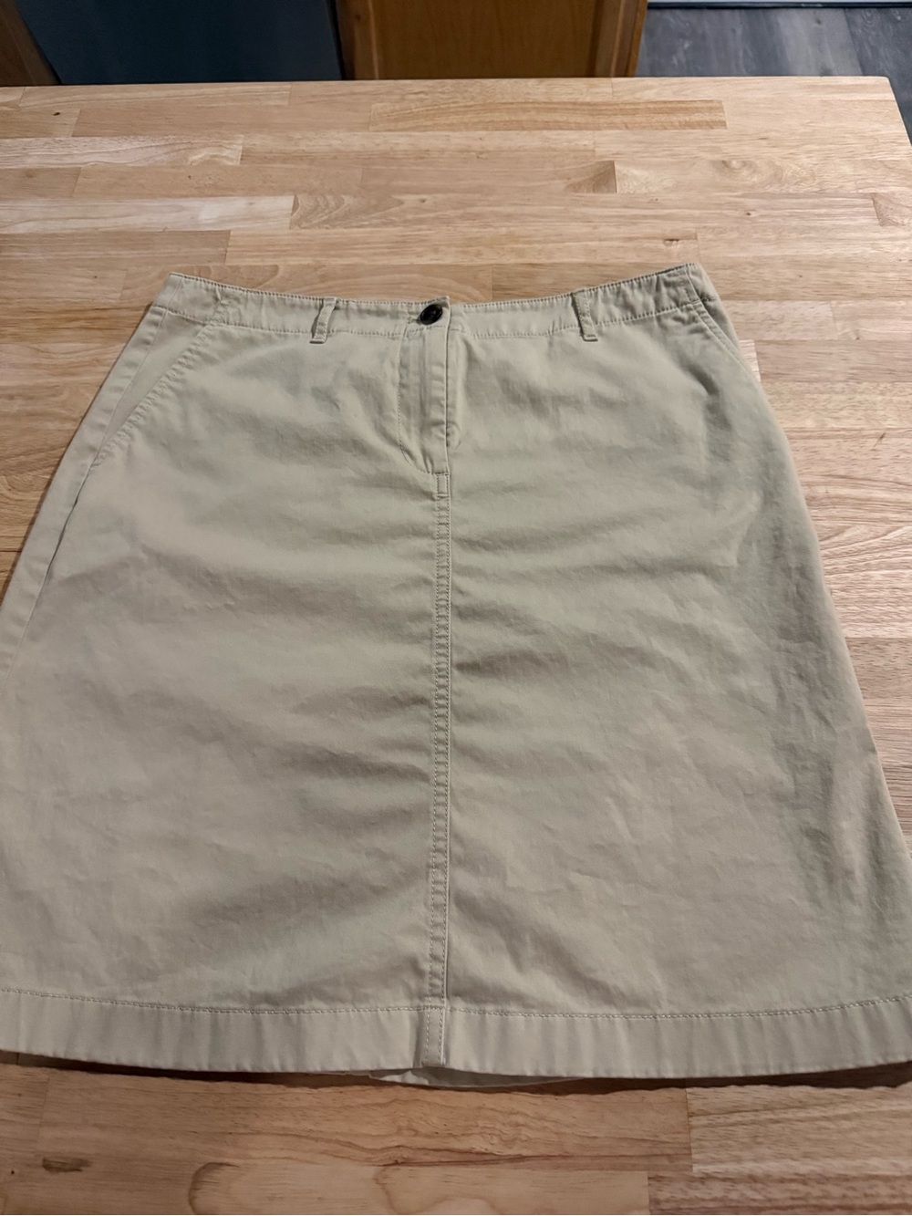 J. Jill Cream A-Line Skirt with Front Seam